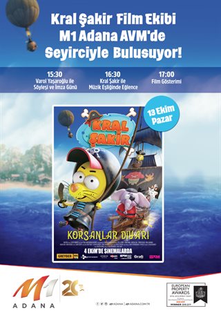 Kral Şakir Film Ekibi M1 Adana'da Seyirciyle Buluşuyor. Kral Şakir Film Ekibi M1 Adana'da Seyirciyle Buluşuyor.